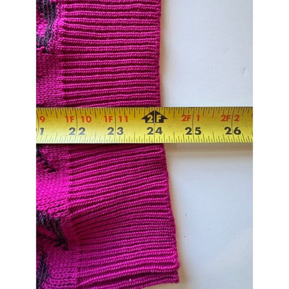 Lido Sports Womens Wool Blend Pink Black Sweater Pullover Medium USA EUC - Picture 11 of 11